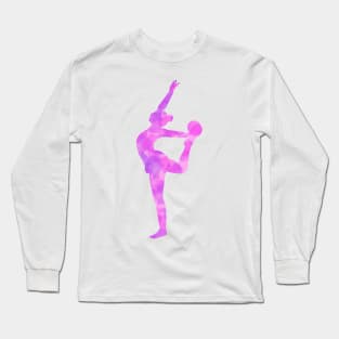 Pink Rhythmic Gymnast Ball Long Sleeve T-Shirt